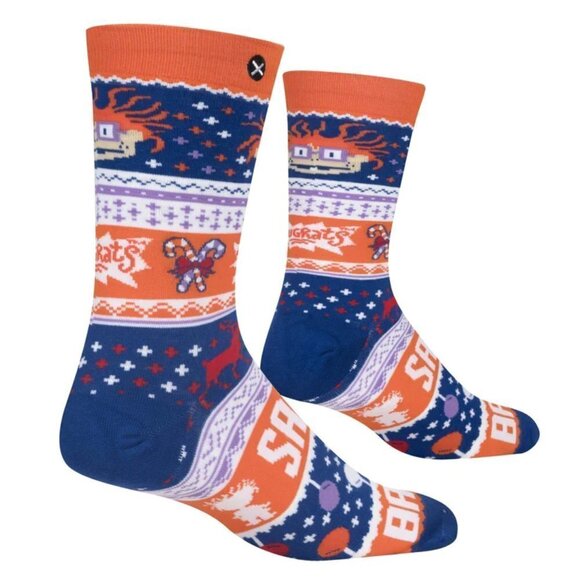 Odd Sox Nickelodeon Rugrats Chuckie Mens Knits Size 8-12 Crew Socks 1 Pair NEW - Picture 2 of 5